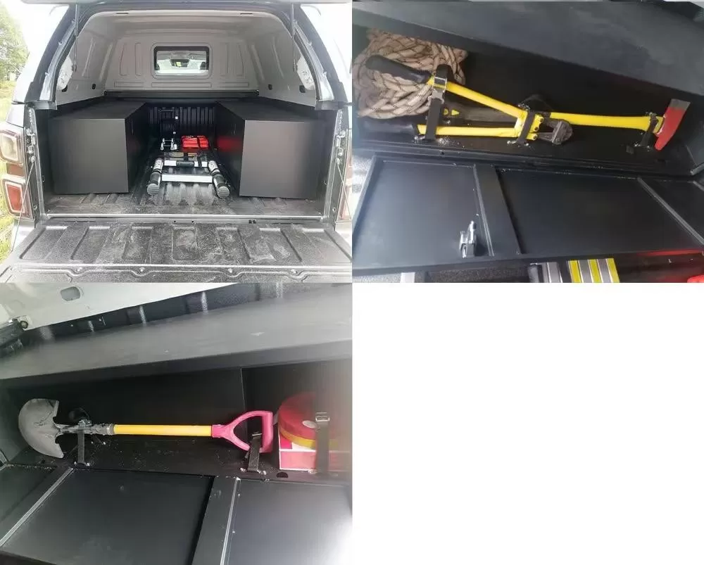 Captador Isuzu D-MAX modificado com dossel impermeável removível para armazenamento seguro de carga