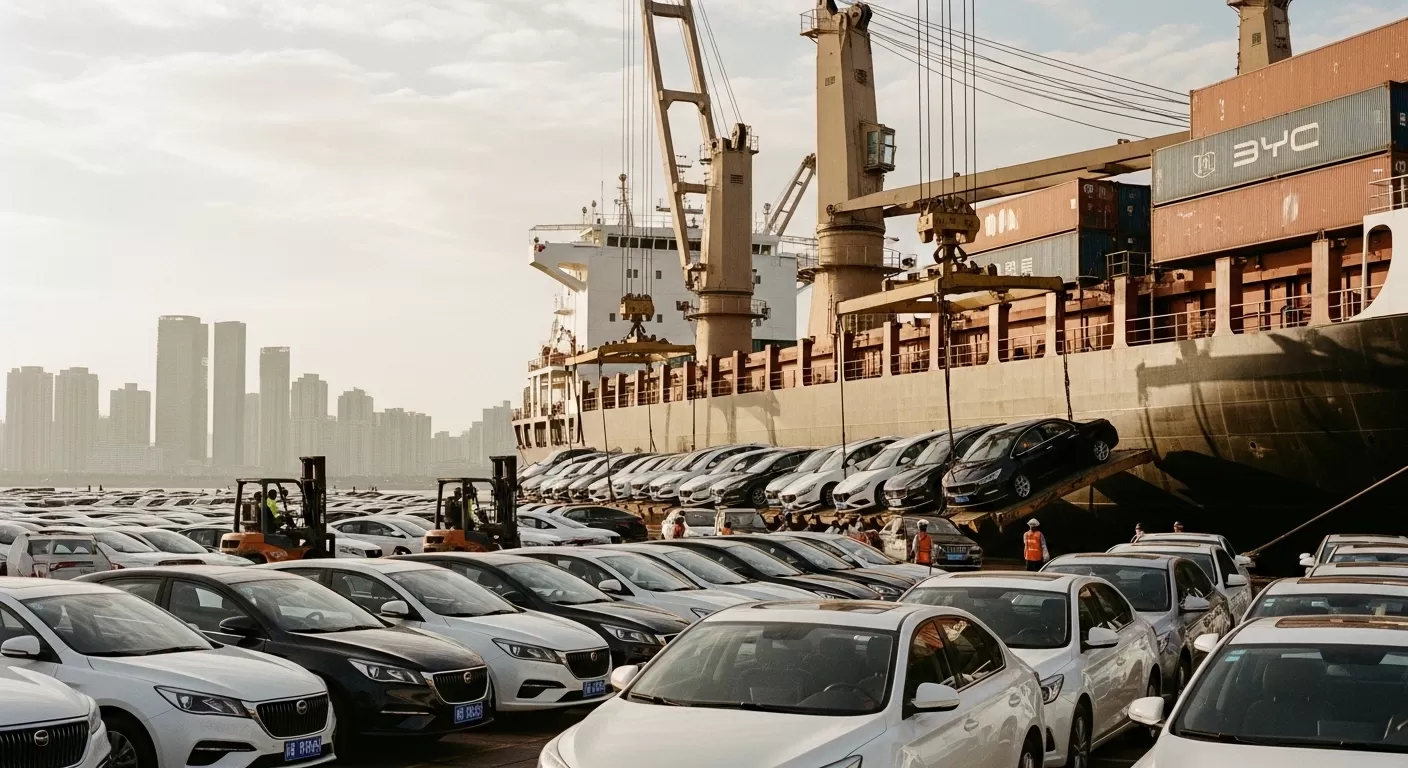 Carros usados ​​no porto